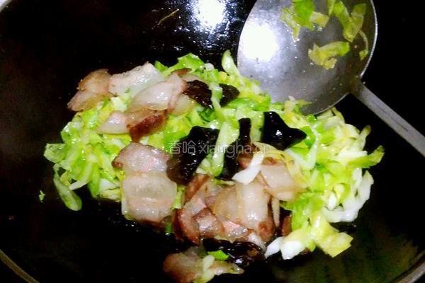 包菜粉丝回锅肉的做法图解7