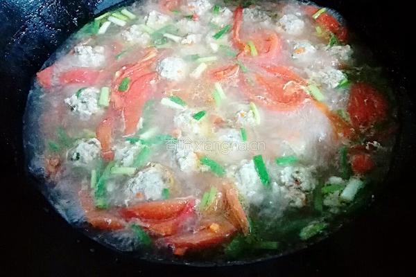 肉圆番茄汤（团圆）的做法图解7