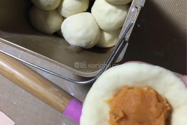 红薯馅挤挤面包……面包机版的做法图解8