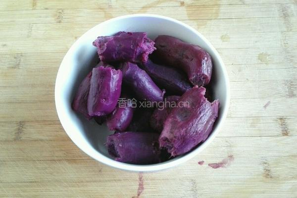 酸奶紫薯饼的做法图解2