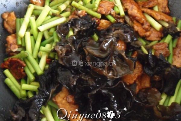 肉炒蒜苔木耳的做法图解8