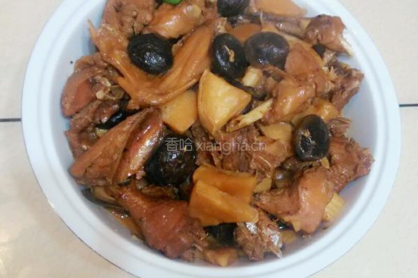 野鸡香菇烧冬笋的做法图解11