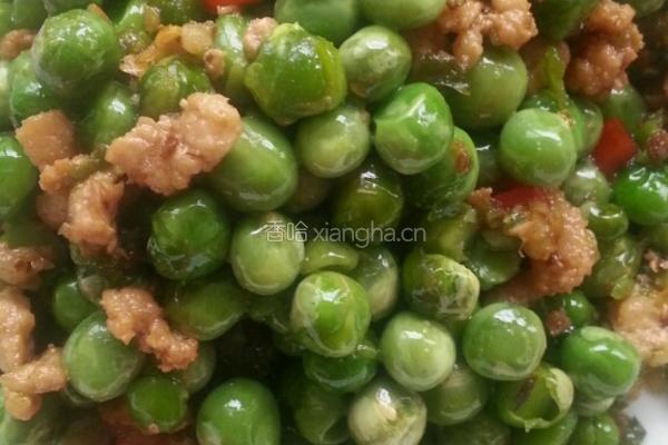 肉沫鲜豆粒的做法图解3