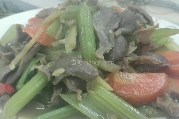 鸭胗炒芹菜的做法图解9