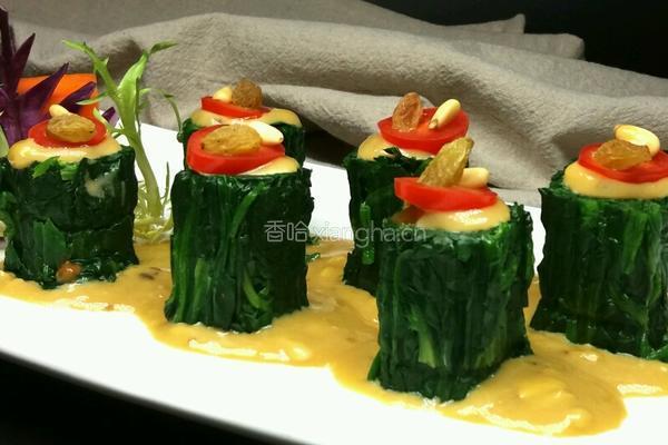 鸿运当头大波来（法式酱汁菠菜桩）的做法图解9