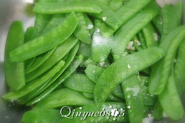 蒜香荷兰豆的做法图解7