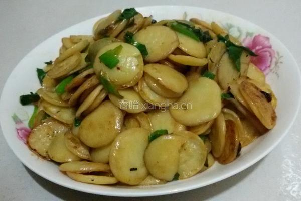 清炒绿豆饼的做法图解4