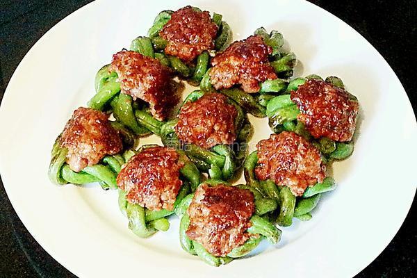 团团圆圆（豇豆酿肉）的做法图解12