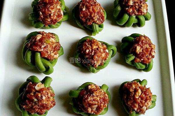 团团圆圆（豇豆酿肉）的做法图解9