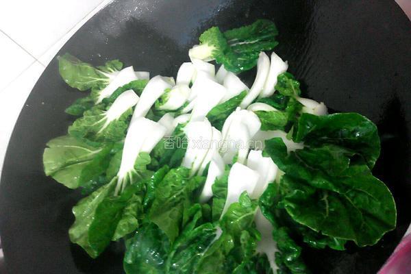 清炒小白菜的做法图解3
