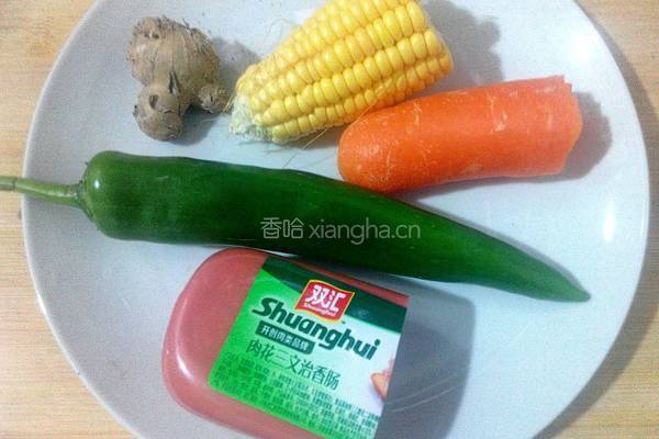 火腿肠什锦丁的做法图解1