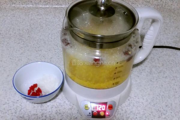 红枣桂圆小米粥的做法图解4