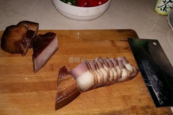 双椒腊肉的做法图解4