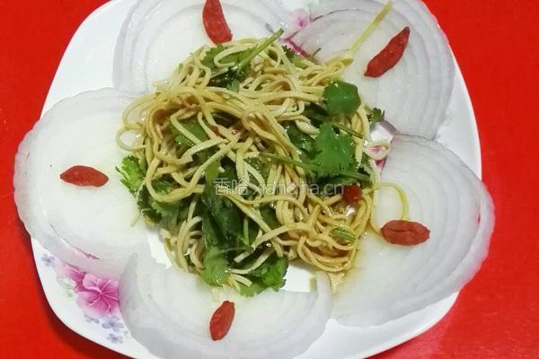 凉拌香菜、豆腐丝的做法图解6