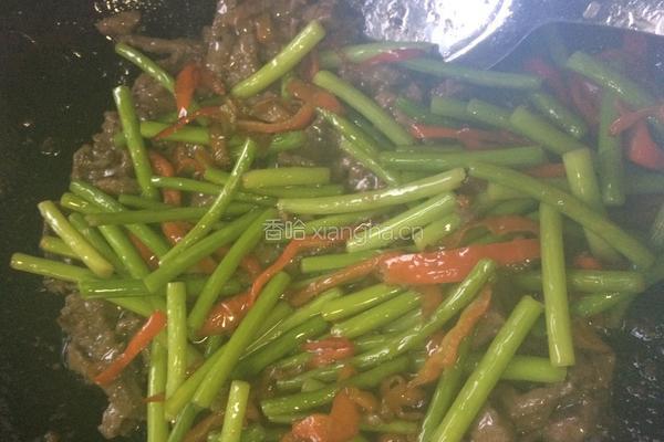 蒜苔炒牛肉的做法图解8