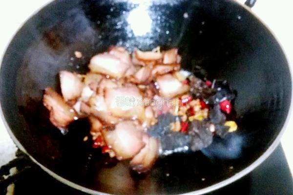 豆豉炒腊肉的做法图解5