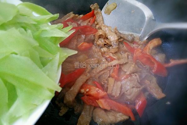 莴笋炒肉的做法图解8