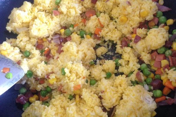 黄金杂蔬炒饭的做法图解6