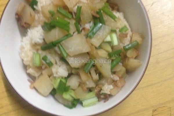 菜果虾米鲜味焗饭的做法图解4