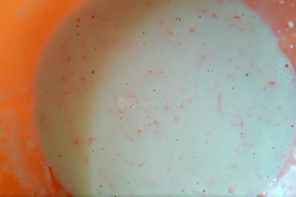 胡萝卜鸡蛋火腿卷的做法图解4