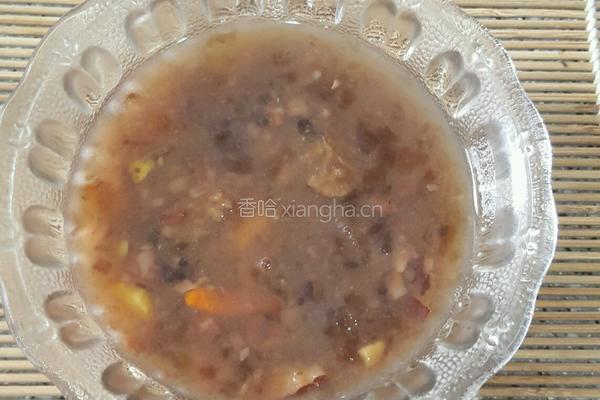 ✔桃胶皂角米豆粥的做法图解4