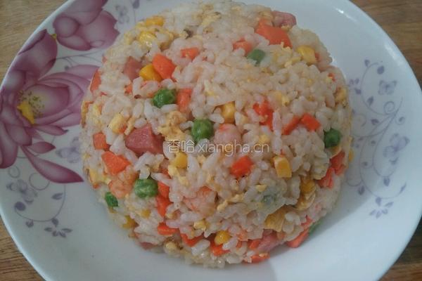 五彩蛋炒饭的做法图解5