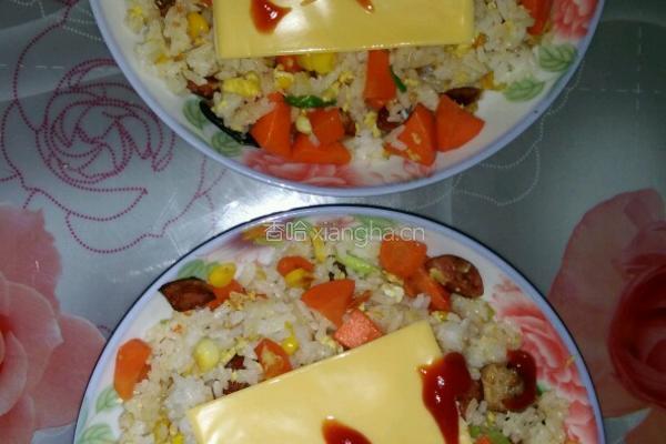 芝士炒饭的做法图解5