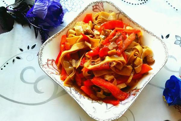 红椒干豆腐的做法图解5