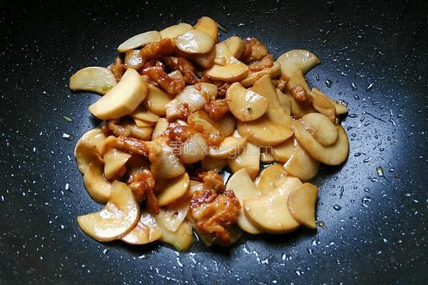 杏鲍菇炒肉片的做法图解9