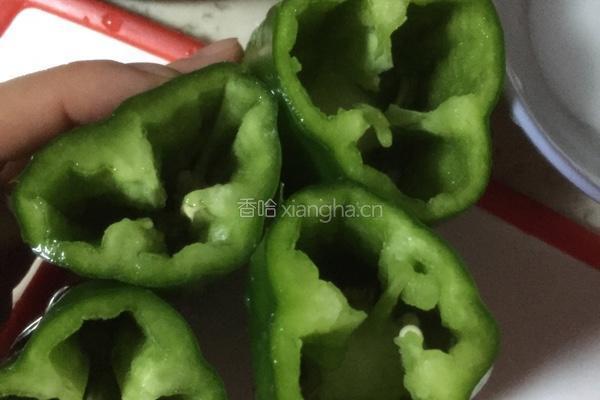 竹荪青椒酿的做法图解3