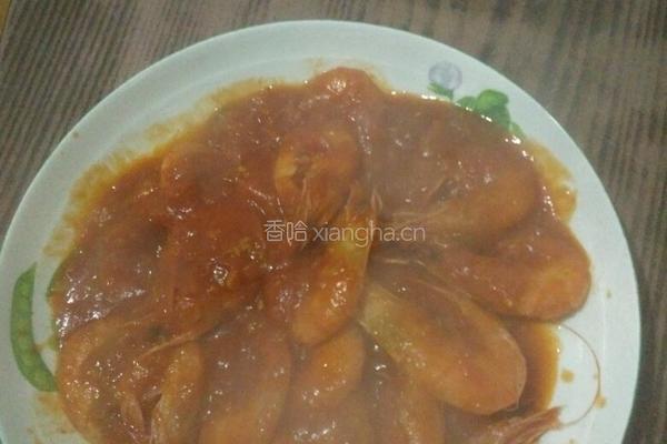 番茄大虾的做法图解5