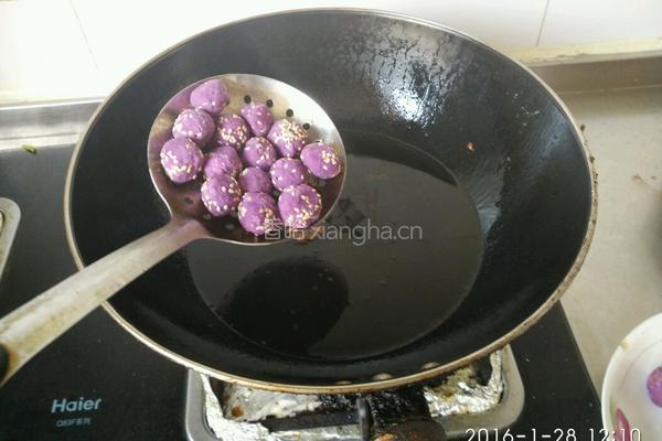 紫薯小麻团的做法图解10