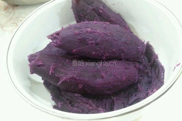 紫薯玫瑰小馒头的做法图解1