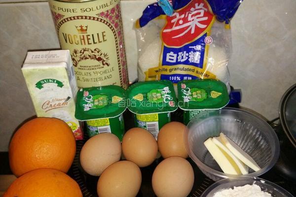 酸奶可可橙子蛋糕的做法图解1