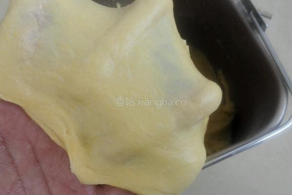 南瓜果脯面包的做法图解2