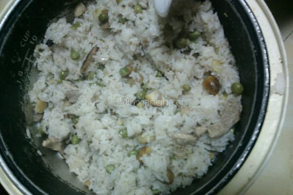 青豆板栗猪肉饭的做法图解8