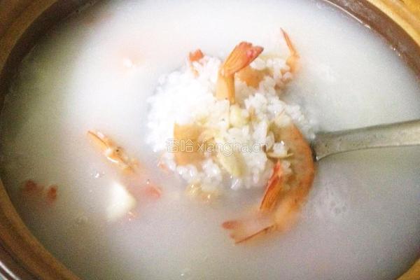 鱿鱼虾粥的做法图解10