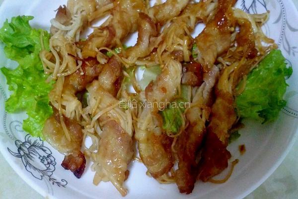 五花肉卷金针菇的做法图解5