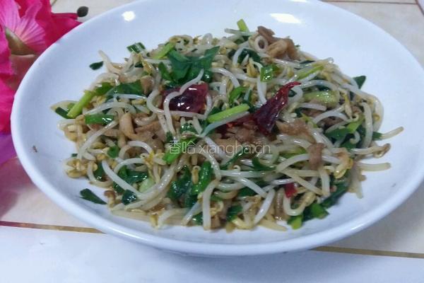 豆芽烩韭菜的做法图解6