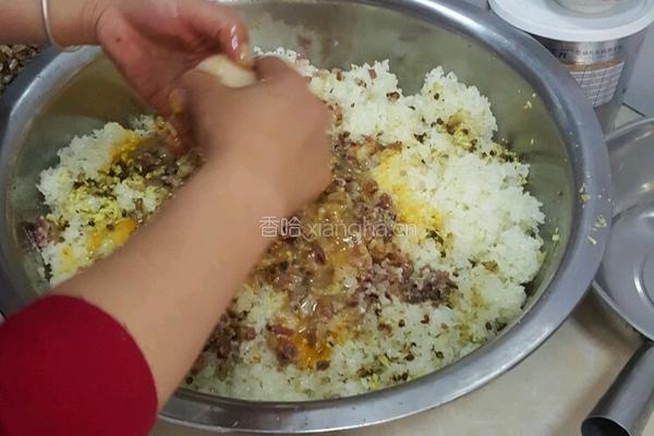 腊肉糯米圆子的做法图解4