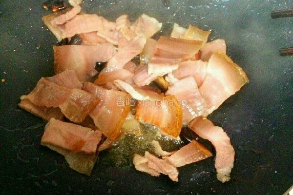 青椒腊肉的做法图解5