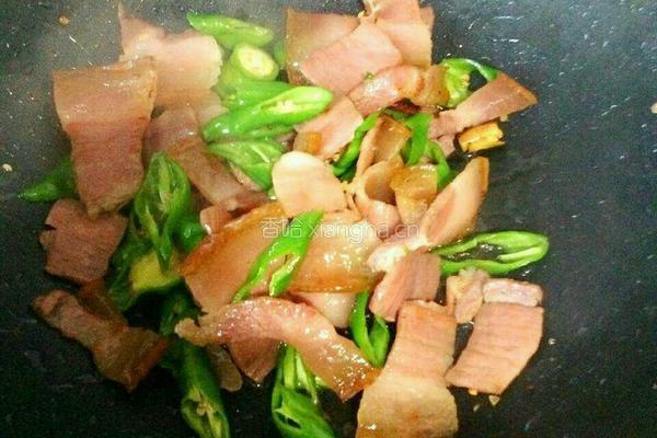 青椒腊肉的做法图解6