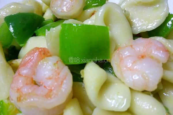 猫耳朵炒虾仁的做法图解13