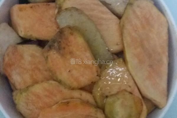 红薯紫薯扣肉的做法图解7