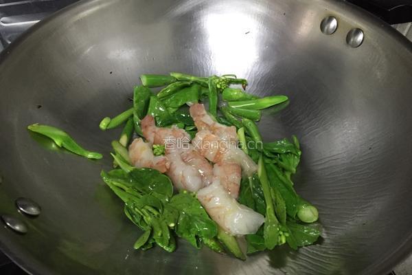 芥蓝虾仁炒年糕的做法图解9