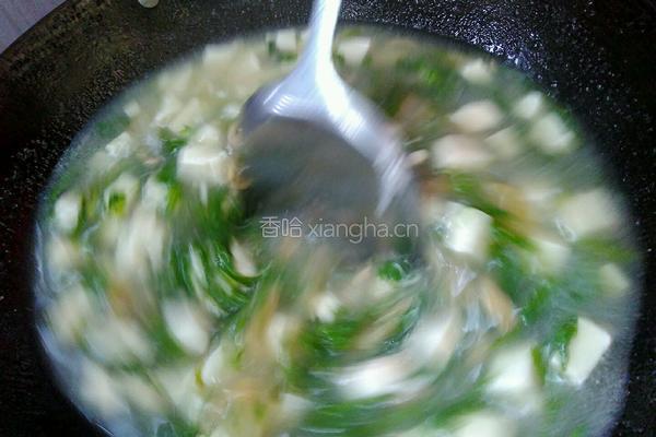 荠菜豆腐汤的做法图解15