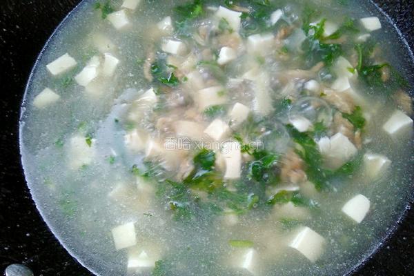 荠菜豆腐汤的做法图解16