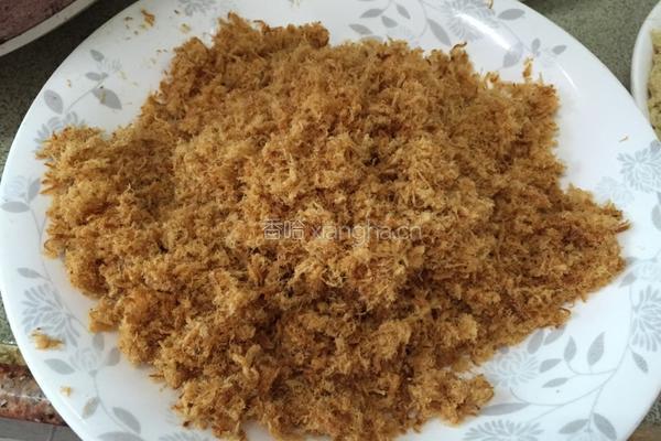 宝宝开心拍拍双色肉松（面包机版）的做法图解9