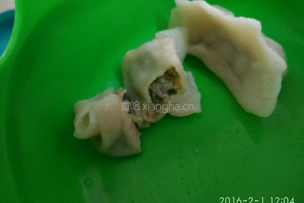 宝宝水饺 -肝粉油菜猪肉胡萝卜的做法图解14