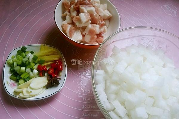 萝卜肉丁捞面的做法图解3
